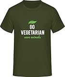 Photo Gallery maglietta go vegetarian save animals – vegetariano & animales statement shirt, kaki urban, 3xl Photo Gallery maglietta go vegetarian save animals – vegetariano & animales statement shirt, kaki urban, 3xl