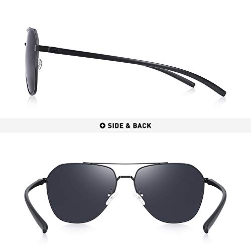 Unisex Polarized Sunglasses for Men - Women Driving Sunglasses Lightweight Metal Frame Classic Retro Designer Style4