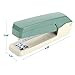 Deli/EZWORK Swing-Arm Swivel Stapler, 25 Sheets Capacity, 360 Degree Rotate Desk Staplers with 1000 Staples for Booklet or Book Binding, Green+White