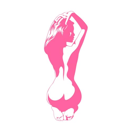 Donna nuda sex appeal Indietro Ragazza calda Adesivi per incisioni raffinate 28x70.5cm Diverse opzioni di dimensioni Rosa