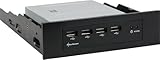 Der Hub wird mittels eines internen USB-Kabels direkt am Mainboard und über ein Y-Kabel an einem 5,25