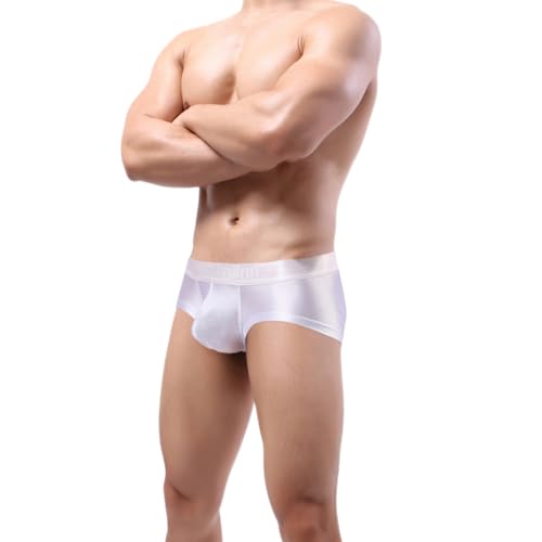 ZONBAILON Mens Sexy Ice Silk Boxer Briefs Underwear Low Rise Bulge Enhancing Pouch Trunks Pack M L XL 2XL 3XL