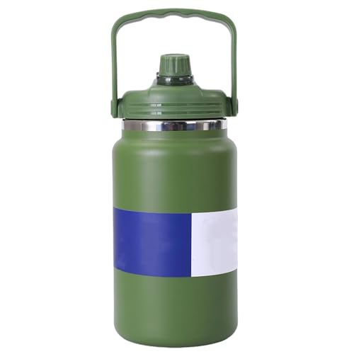 Botella de agua aislada – Termo de acero inoxidable a prueba de fugas | Botella de agua aislada | Tarro portátil grande de 4 L para la playa, escuela, deportes, camping, senderismo, viajes, ciclismo