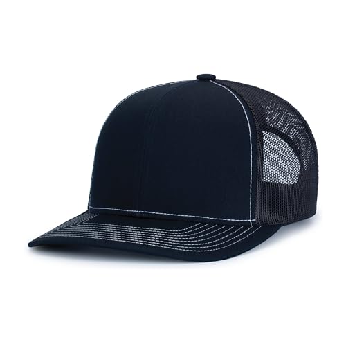 Image of Pacific Headwear Contrast Stitch Trucker Snapback