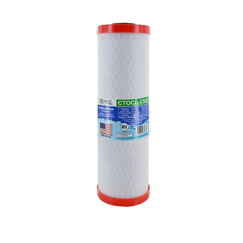 Neo-Pure CTOCL-2520 20" x 2.5" Coconut Shell Carbon Block Filter, 0.5 Micron, NSF Certified, 12,000 Gal Capacity, RO Pre/Post Filter, Eco-Friendly, Pack of 1 -  CTOCL 2520
