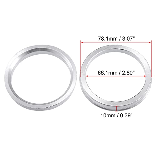 X AUTOHAUX 4pcs OD 78.1mm to ID 66.1mm Car Auto Hub Centric Rings by X AUTOHAUX - Used condition - Image 5