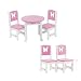 Emily Rose 18 Inch Doll Furniture | Lovely Pink and White Table and 4 Chair Value Pack Dining | Fits American Girl Dolls (Butterfly Theme)