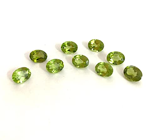 Péridot naturel ovale 10x8mm qualité AAA pour création de bijoux d'exception