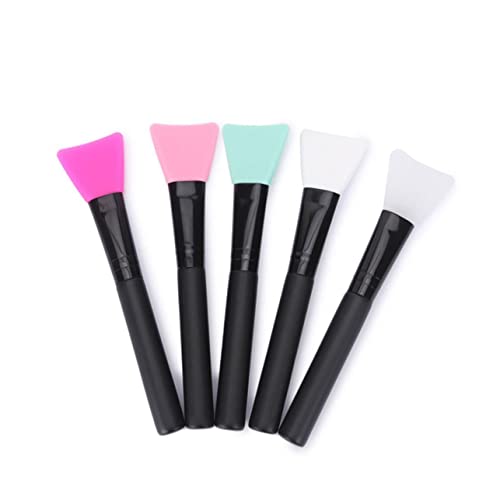 FOMIYES Silicone Facial Hairless Brush 4pcs Flat Face Mask Brush for Sensitive Skin Multi-purpose for Mask Body Care