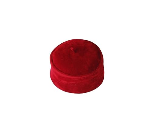 WANDIZI Igbo Cap, Traditional Cap, Igbo Nze Cap, Traditional Cap, Hausa Cap, African Hat, Africa Kufi Hat, African Cap (US, Alpha, Large, 4, Red)