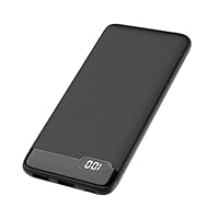 Laser Chargecore PowerBank with Battery Display 10000mAh, Dual USB Charger, 10W Fast Charging, Portable Charger, USB-C & Micro USB Inputs Compatible with iPhone/Android, Tablets, iPad and Smartwatch
