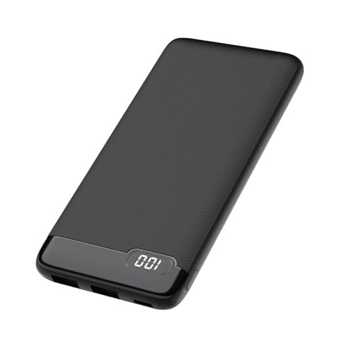 Laser Chargecore PowerBank with Battery Display 10000mAh, Dual USB Charger, 10W Fast Charging, Portable Charger, USB-C & Micro USB Inputs Compatible with iPhone/Android, Tablets, iPad and Smartwatch