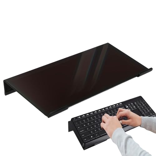 Portateclado, bandeja inclinada transparente con soporte para teclado de ordenador para mesa, para oficina, escuela, sala de estudio, hogar, trabajo, mecanografía para jugadores estudiantes,