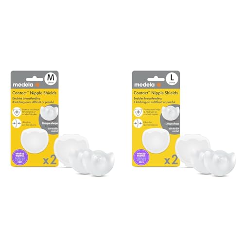 Medela Contact Nipple Shields for Breastfeeding, 20mm Small and 24mm Medium, 2 Count Each with Carrying Case image 2