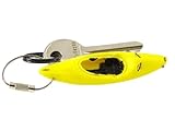 Kayak Keychain 5 New Colors Whitewater Creeker Key Chain Ring - Flexible PVC Plastic and Stainless Steel (Yellow)