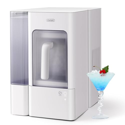 Gevi Adella Gemi Nugget Ice Maker Countertop with 1 Gallon Side Tank,Chewable Ice Machine with Portable Ice Basket, 40 lbs in 24 Hours, Pellet Ice Machine with Self-Cleaning for Home Party