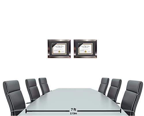Creative Picture Frames 11” X 14” Stainless Steel Finish Diploma Frame With Black Mat To Hold 8.5 By 11-Inch Graduation Documents W/Stand And Wall Hanger #TOP5