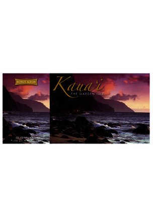 Hawaiian Postcards with Mini Album 20 Postcards & 20 Miniatures Kaua'i The Garden Isle