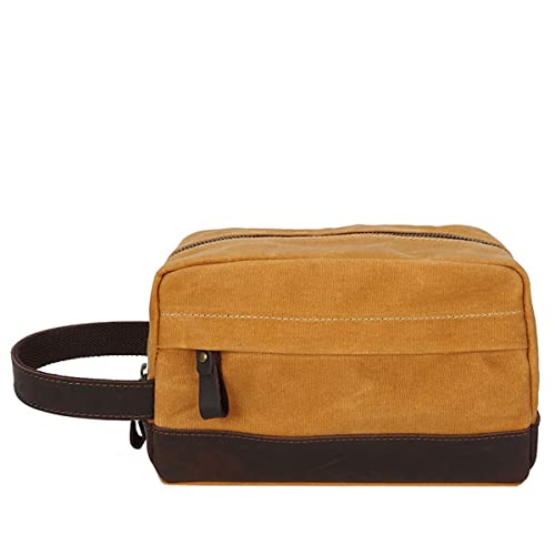 XIXIDIAN Bolsa de aseo Colgar Hombre Impermeable Lona Bolsa de Afeitado de Gran Capacidad para Viajes, b, 24*9.5*14cm