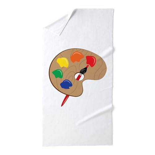 CafePress Artist Palette 30"x60" Absorbent Cotton Back, Soft Beach, Pool