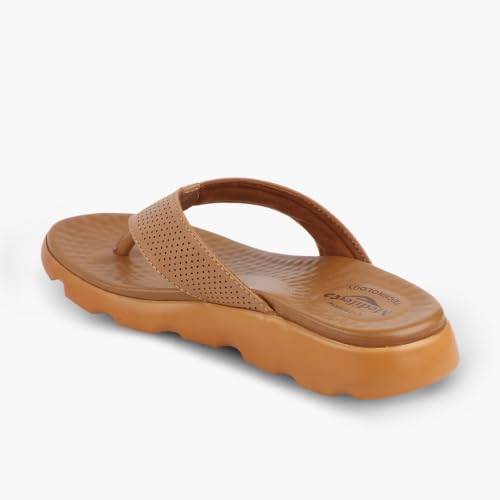 Image of Medifeet Broad Strap Cushioned Leather Slippers for Women