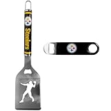 Siskiyou NFL Pittsburgh Steelers Steel Logo Spatula w/Bottle Opener, One Size, Team Colors