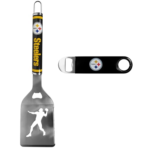 Siskiyou NFL Pittsburgh Steelers Steel Logo Spatula w/Bottle Opener, One Size, Team Colors