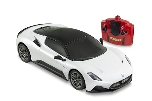 RE-EL TOYS -Maserati MC20 radiostyrd bil 2,4 GHz i skala 1:24 cm 19 med främre lampor. Officiellt licensierad, färg vit, 2395