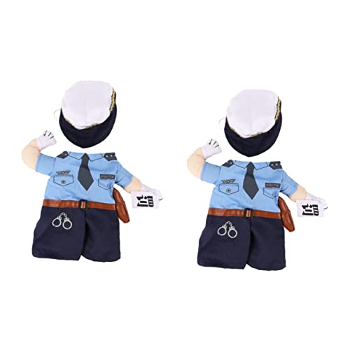 Costume de police pour chat et chien | Vêtement funky de Noël 2 pièces