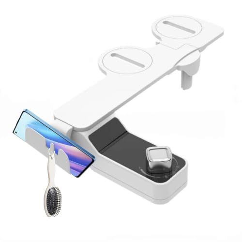 Fangxuee Accesorio de Bidé de Agua Fría No Eléctrico para Inodoro con Rociadores de Doble Boquilla Autolimpiables y Presión de Agua Ajustable.