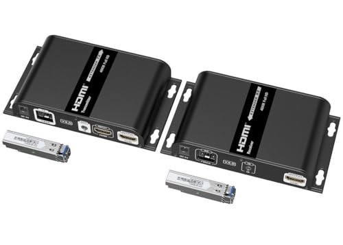 LKV378A-V4.0 HDMI Extender with HDMI Loop-Out for Local Monitor IR Remote 1080P@60Hz Up to 40Km Extension Over Single-Mode LC Optical Fiber(SMF) (1 TX and 1 RX kit)