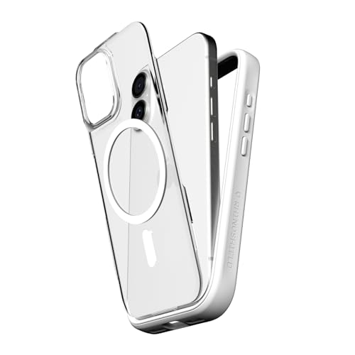 Coque iPhone 17 MagSafe RhinoShield Mod NX antichoc modulaire blanche