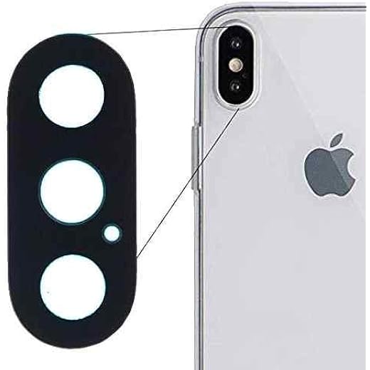 Replacement Back Rear Main Camera Lens with Adhesive Sticker Compatible with iPhone Xs (Glass Material)