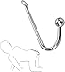 Metall Anal Plug Haken SM Fesseln Fetisch Bondage Haken Butt Plug mit glatter Kugel Anal Spielzeug Sex Spiele Unisex Fetisch Spielzeug für Paar Liebhaber