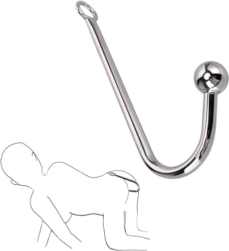 Metall Anal Plug Haken SM Fesseln Fetisch Bondage Haken Butt Plug mit glatter Kugel Anal Spielzeug Sex Spiele Unisex Fetisch Spielzeug für Paar Liebhaber