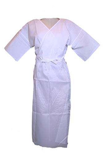 myKimono Women's Traditional Japanese Kimono Robe Yukata Underwear Onepiece hadajuban White