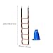 Aymzbd Marine Rope Ladder Anti Skidding Steps Stable Practical Portable Boarding Ladder for Motorboat Yacht Kayaking Pontoon Boats, 6 Steps 30x204cm
