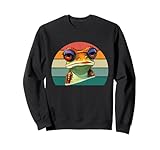 Photo Gallery cool frog in occhiali da sole - retro funny frog lover felpa Photo Gallery cool frog in occhiali da sole - retro funny frog lover felpa