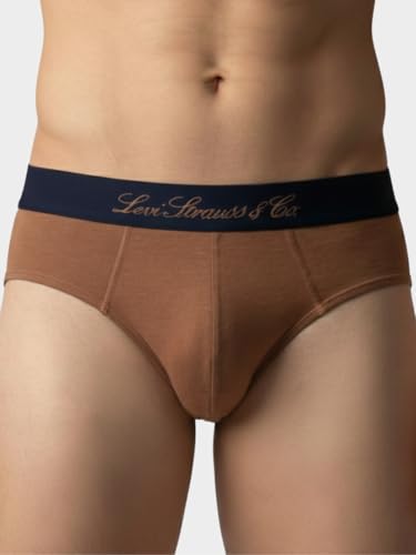 Image of Levi's Cotton Elite Brief | Premium Men's Brief Underwear | 4-Way Stretch | Outer Elastic Waistband | Double-Layered Pouch | Style 073 | Pack of 2