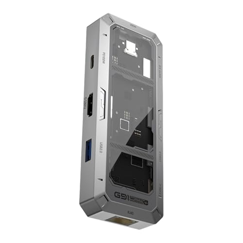 Lector de tarjetas USB C y base de 9 puertos con carga PD100W para móvil y tableta