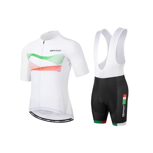 Msport Conjunto de Ciclismo Transpirable – ropa de ciclismo Maillot y Culotte Acolchado con Gel 5D para Hombre - M05 M