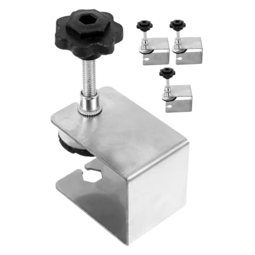 jojofuny Stainless Steel Drawer Panel Fixing Clip c Clamps Metal for Cabinet Door Clamping