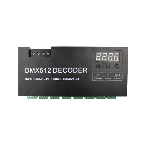 Décodeur 512 24 canaux RGB LED strip driver DC5V-24V variateur