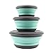折り畳み ボウル 3個入り 食品級シリコン 300/600/10000ml 蓋付き マイクロ波加熱 多機能 旅行 キャンプ用 通学 携帯便利