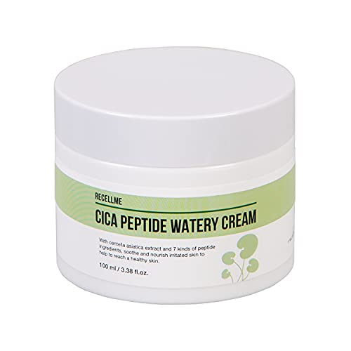 Cica Peptide Watery Cream 100Ml 3.38Oz Face Moisturizer With Centella Asiatica Niacinamide Trehalose Panthenol Adenosine Low Acid Korean Cosmetics Cruelty Free Soothing Moisturizing Elasticity Day And Night Facial Cream #TOP4