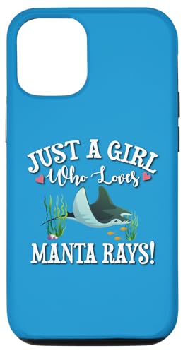 Funny Cartoon Womens Kids Girl Who Loves Manta Rays Lover �X�}�z�P�[�X iPhone 12/12 Pro �p
