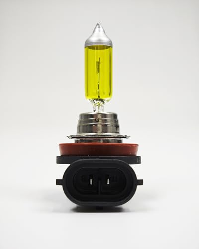 Sinoparcel H11 Headlight Bulb, 2500K 12V 55W, 50% Brighter and More Penetrating, for Fog Light, Low Beam, IP67, Pack of 2