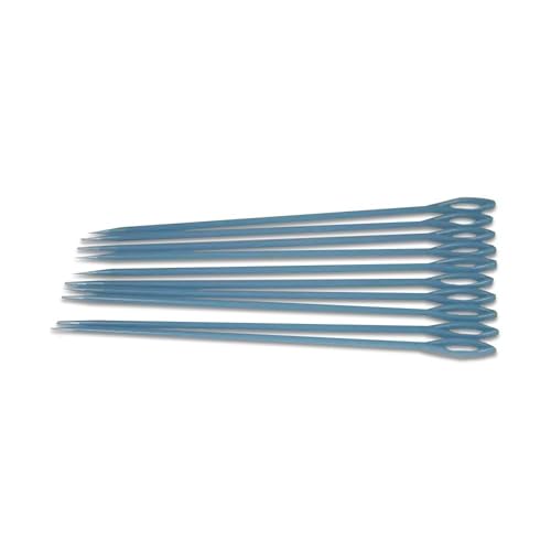 School Specialty Colonial Needle Long Weaving Needles, Plastic, 6 Inches, Pack of 10, Blue