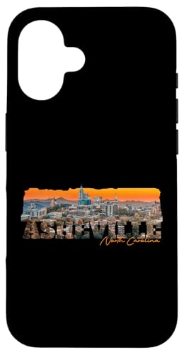 Asheville North Carolina Skyline NC Blue Ridge Vista de la montaña Carcasa para iPhone 16