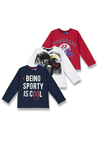 Chicco, Conjunto de 3 Camisetas Niño, Camisetas Niño de Manga Larga de Algodón, Designed in Italy